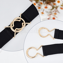 4Pcs 4 Colors Polyester Elastic Corset Belts with Alloy Ring Buckle&nbsp;AJEW-GO0001-40