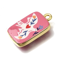 Printed Brass Pendants&nbsp;KK-CBAE379-02G-D