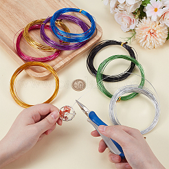 8 Rolls 8 Colors Flat Aluminum Wire&nbsp;AW-BC0003-40