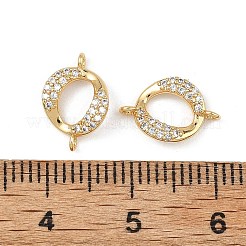 SHEGRACE Brass Micro Pave Clear Cubic Zirconia Connector Charms&nbsp;XGRQ3P792-601G