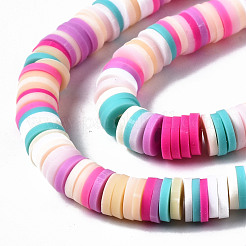 Handmade Polymer Clay Beads Strands&nbsp;CLAY-R089-6mm-140