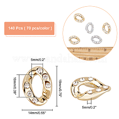 140Pcs 2 Colors CCB Plastic Linkings Rings&nbsp;CCB-AR0001-04