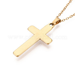 304 Stainless Steel Pendant Necklaces&nbsp;NJEW-T018-30G