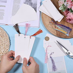 100Pcs Rectangle Paper Blank Bookmark&nbsp;HJEW-GL0001-24