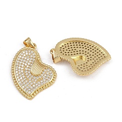 Brass Micro Pave Cubic Zirconia Pendants&nbsp;ZIRC-I367-07G-05