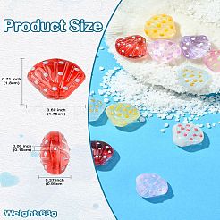 14Pcs 7 Colors Handmade Lampwork Beads&nbsp;LAMP-CJ0002-17