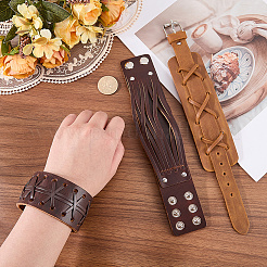 3Pcs 3 Styles Imitation Leather Cord Bracelets for Men&nbsp;BJEW-CL0001-54B