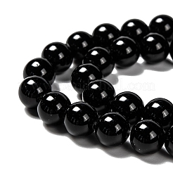 Natural Eyeless Obsidian Beads Strands&nbsp;G-K123-06-14mm