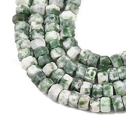 Natural Green Spot Jasper Beads Strands&nbsp;G-G345-C12-2x4mm