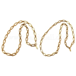 2Pcs 2 Styles 304 Stainless Steel Cross Link Chain Necklaces for Couple&nbsp;NJEW-JN05433