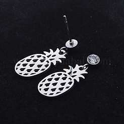 201 Stainless Steel Dangle Stud Earrings&nbsp;EJEW-T008-JN735