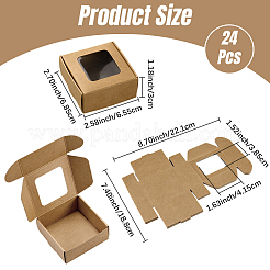 24Pcs Kraft Paper Folding Packing Boxes&nbsp;CBOX-CN0001-01