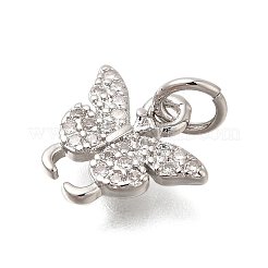 Rack Plating Brass Micro Pave Cubic Zirconia Charms&nbsp;KK-I716-05P