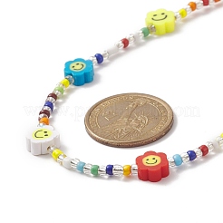 Glass Seed Bead Beaded Necklaces&nbsp;NJEW-JN04212