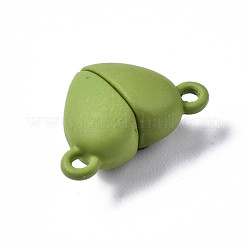 Spray Painted Alloy Magnetic Clasps with Loops&nbsp;PALLOY-T080-19A-03-NR