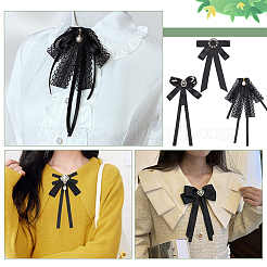 3pcs 3 Styles Polyester Ribbon Bowknot Brooch&nbsp;AJEW-BC0004-25