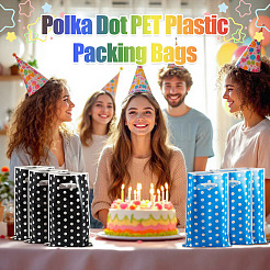 Polka Dot PET Plastic Packing Bags with Die Cut Hole Handle&nbsp;ABAG-TADJ0002-001G