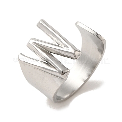 Non-Tarnish 201 Stainless Steel Finger Rings&nbsp;RJEW-H223-04P-W