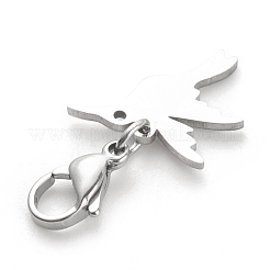 Non-Tarnish 201 Stainless Steel Bird Pendant Decorations&nbsp;HJEW-JM00652-01