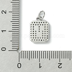 Rack Plating Brass Micro Pave Clear Cubic Zirconia Charms&nbsp;KK-G501-01V-P