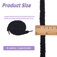 6 Pairs 6 Colors Polyester Shoelace Bands&nbsp;FIND-FH0010-36