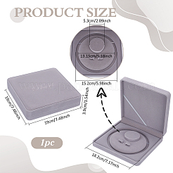 Square Velvet Jewelry Boxes for Pearl Necklace Set Storage&nbsp;VBOX-WH0005-10A