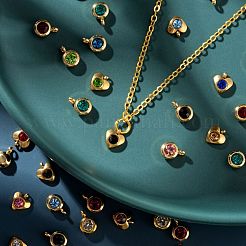 36Pcs 12 Colors 304 Stainless Steel Rhinestone Charms&nbsp;STAS-LS0001-29G