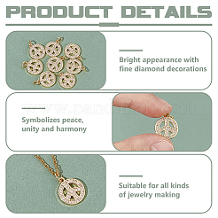 Brass Micro Pave Clear Cubic Zirconia Pendants&nbsp;KK-BC0013-89