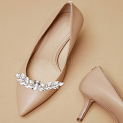 2Pcs Detachable Alloy Rhinestone Shoe Buckle Clips&nbsp;AJEW-LP0001-33