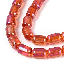 Electroplate Transparent Glass Beads Strands&nbsp;EGLA-Q132-03A-A04