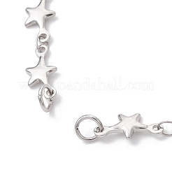 304 Stainless Steel Star Link Chain Bracelet Making&nbsp;AJEW-JB01446