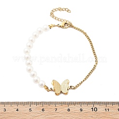 304 Stainless Steel Curb Chains Link Bracelets for Women&nbsp;BJEW-U021-10G