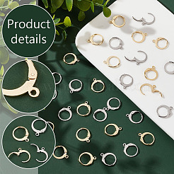 100Pcs 2 Colors 304 Stainless Steel Leverback Earring Findings&nbsp;STAS-PH0005-69