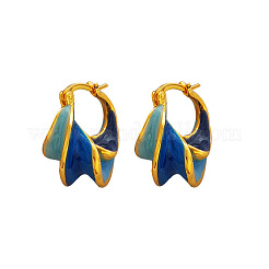 Alloy & Enamel Hoop Earrings&nbsp;WG61D14-01