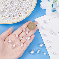 64Pcs 8 Style ABS Plastic Imitation Pearl Pendants&nbsp;FIND-PH0010-94