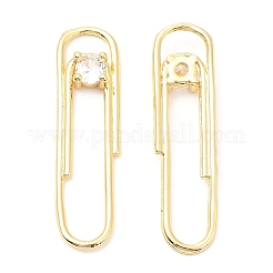 Rack Plating Brass Micro Pave Cubic Zirconia Pendants&nbsp;KK-A185-01G
