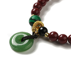 Cinnabar Mala Bead Bracelets&nbsp;BJEW-B080-30