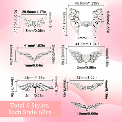 36Pcs 6 Style Tibetan Style Alloy Beads&nbsp;TIBEB-SC0001-19