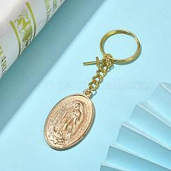 Oval with Virgin Mary Alloy Keychain&nbsp;KEYC-JKC00722