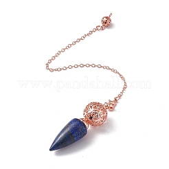 Mixed Gemstone Dowsing Pendulum Big Pendants&nbsp;G-H281-42RG