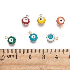 Golden Tone Brass Enamel Charms&nbsp;KK-Q571-05-M