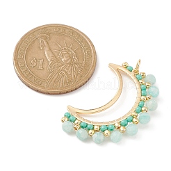 Natural Amazonite Faceted Round Pendants&nbsp;PALLOY-MZ00169-01