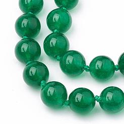 Natural Malaysia Jade Beaded Necklaces&nbsp;NJEW-S404-18