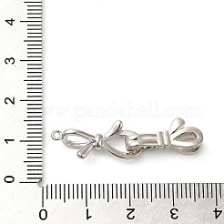 Rack Plating Brass Knot Fold Over Clasps&nbsp;KK-K349-12P