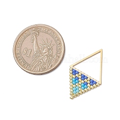 3Pcs MIYUKI Glass Seed Beaded Rhombus Pendants&nbsp;PALLOY-MZ01175