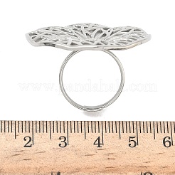 Adjustable 304 Stainless Steel Cuff Rings&nbsp;RJEW-Z121-01P-01