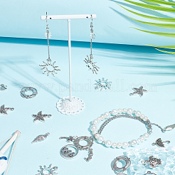 72Pcs 12 Style Beach Theme Tibetan Style Alloy Pendants&nbsp;FIND-SC0003-10