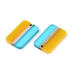 Transparent Resin & Wood Pendants&nbsp;RESI-T057-75