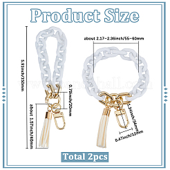 2Pcs Acrylic Cable Chain Bracelet Pendant Decorations&nbsp;AJEW-SC0003-71E