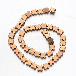 Electroplate Non-magnetic Synthetic Hematite Bead Strands&nbsp;G-F300-51-08